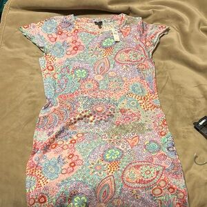 Talbots Multicolor Paisley Mini Dress